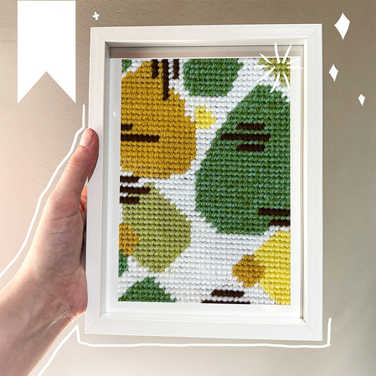 9" Needlepoint Tapestry Starter Kit - Blobs A Pattern with everything included!