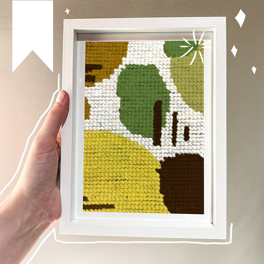 9" Needlepoint Tapestry Starter Kit - Blobs C Pattern with everything included!