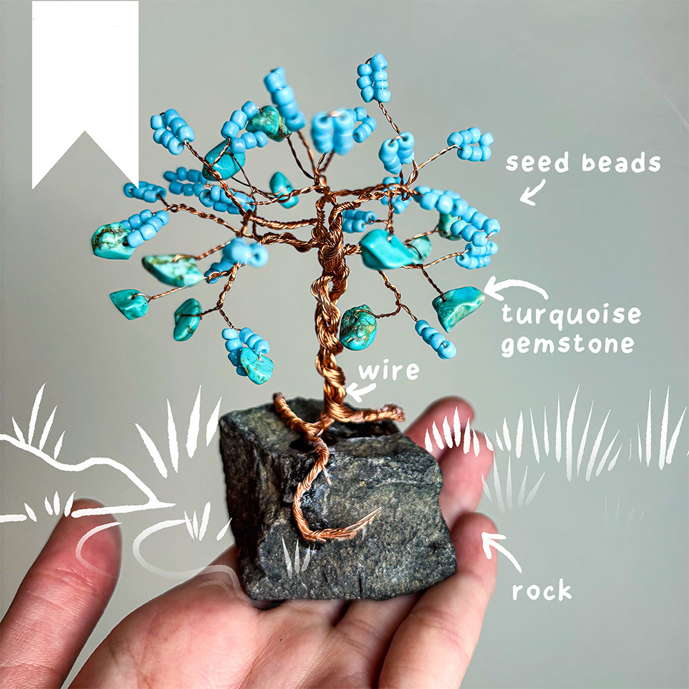 Make your own Beaded Tree Starter Kit - Blue