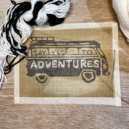 9" Needlepoint Tapestry Pattern & Thread - Kombi Design
